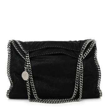 STELLA MCCARTNEY Shaggy Deer Small Falabella Tote Black