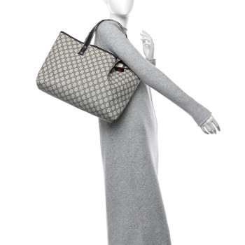 GUCCI GG Plus Monogram Medium Signature Web Loop Tote Navy