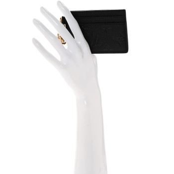 LOUIS VUITTON Empreinte Monogram LV Charms Card Holder Black
