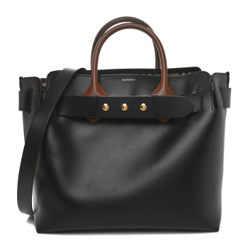 BURBERRY Soft Grain Calfskin Medium Belt Bag Black