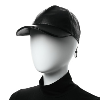 LOUIS VUITTON Lambskin LV Staples Baseball Cap 59 Black