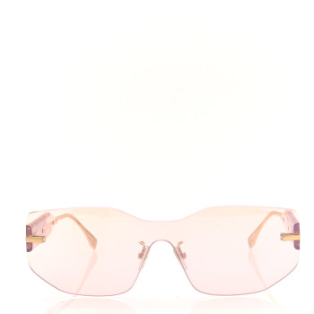 FENDI Metal Fendigraphy Shield Sunglasses FE 40066/U Pink Gold