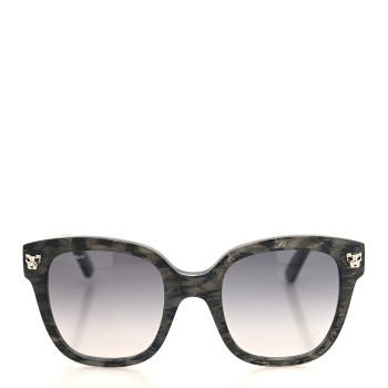 CARTIER Panthere De Cartier Sunglasses Tortoise Grey