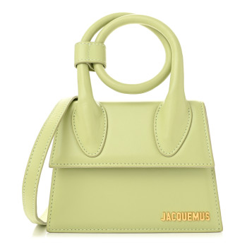 JACQUEMUS Smooth Calfskin Le Chiquito Noeud Light Green
