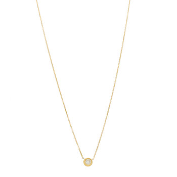 ROBERTO COIN 18K Yellow Gold Diamond .25ct Diamonds By The Inch Necklace