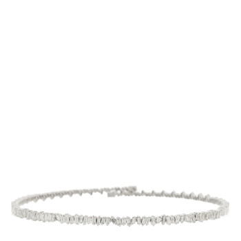 SUZANNE KALAN 18K White Gold Diamond Classic Half Baguette Choker Necklace
