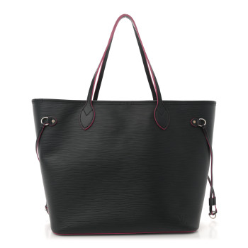 LOUIS VUITTON Epi Neverfull MM Black Hot Pink