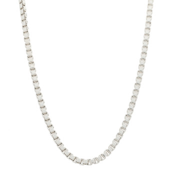 TIFFANY Sterling Silver 4mm Venetian Link Necklace