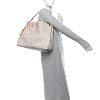 LOUIS VUITTON Damier Azur Graceful MM Rose Ballerine LOUIS VUITTON Damier Azur Graceful MM Rose Ballerine