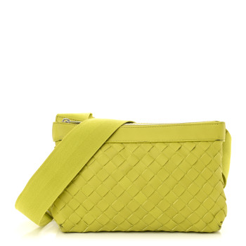 BOTTEGA VENETA Nappa Intrecciato Duo Shoulder Bag Kiwi