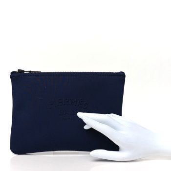 HERMES Neoprene Small Neobain Case Marine