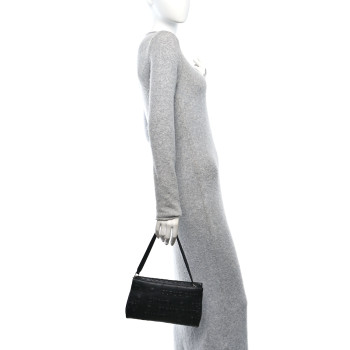 CHANEL Lambskin Rue Cambon Wristlet Black