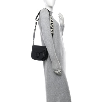 MARC JACOBS Calfskin Small The J Marc Saddle Black