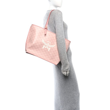 MCM Lauretos Nappa Medium Himmel Shopper Tote Pink