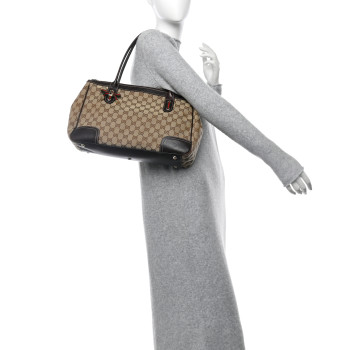GUCCI Monogram Medium Princy Tote Dark Brown