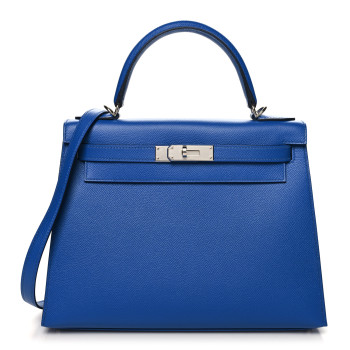 HERMES Epsom Kelly Sellier 28 Bleu France