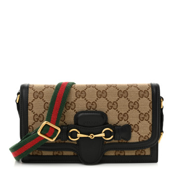 GUCCI Monogram Lady Web Convertible Wallet Black