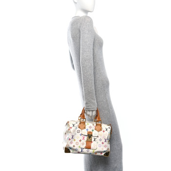 LOUIS VUITTON Monogram Multicolor Speedy 30 White