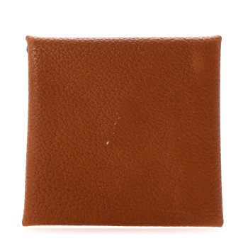 HERMES Barenia Faubourg Bastia Coin Purse Fauve