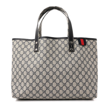 GUCCI GG Plus Monogram Medium Signature Web Loop Tote Navy