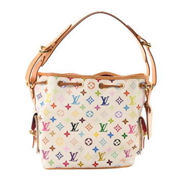 LOUIS VUITTON Monogram Multicolor Petit Noe White