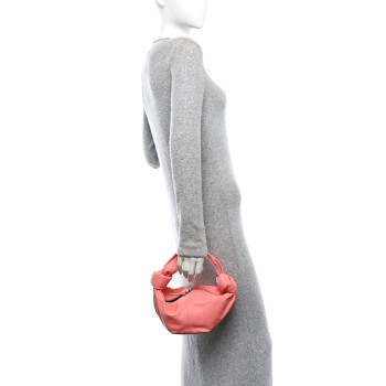 BOTTEGA VENETA Calfskin Mini Double Knot Bag Peach