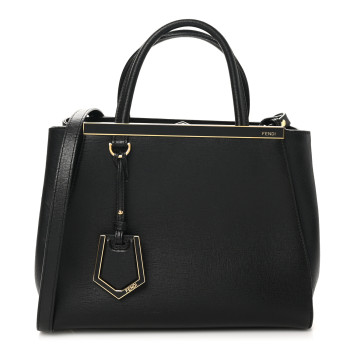 FENDI Vitello Elite Petite 2Jours Tote Black
