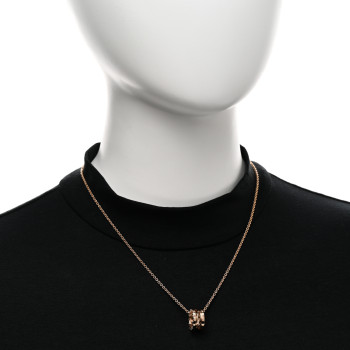 BULGARI 18K Rose Gold B.Zero1 Open Legends Pendant Necklace