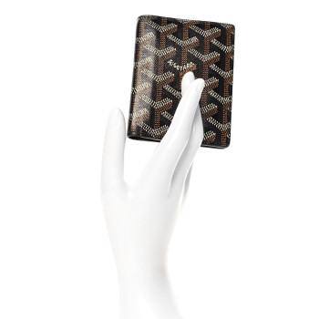 GOYARD Goyardine Saint Marc Folding Card Case Black