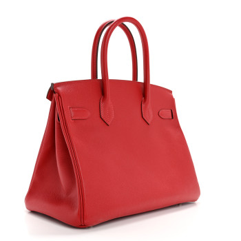 HERMES Epsom Birkin 30 Rouge Casaque