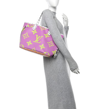 LOUIS VUITTON Monogram Giant Neverfull MM Pink Lilac