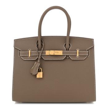 HERMES Epsom Birkin Sellier 30 Etoupe