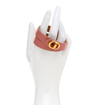CHRISTIAN DIOR Calfskin 30 Montaigne Double Bracelet M Pink