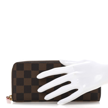 LOUIS VUITTON Damier Ebene Clemence Wallet Cherry