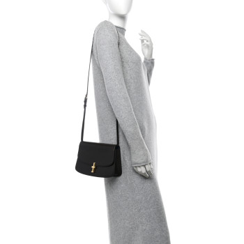 THE ROW Sleek Calfskin The Sofia 8.75 Crossbody Dark Brown