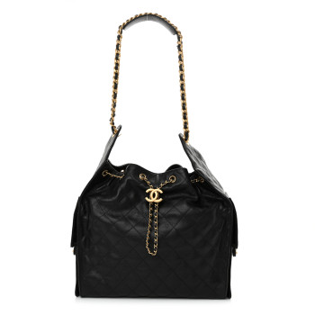 CHANEL Caviar Quilted Medium Chanel 25 Handbag Black