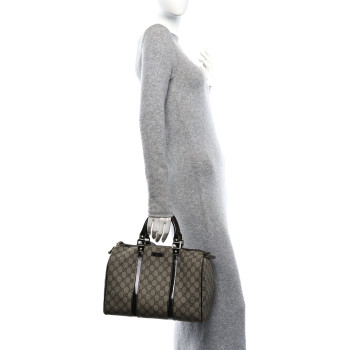 GUCCI GG Plus Monogram Medium Joy Boston Dark Brown