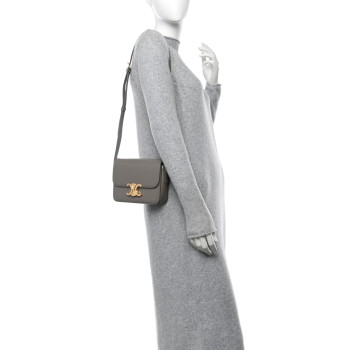 CELINE Shiny Calfskin Teen Triomphe Pebble