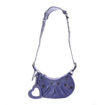 BALENCIAGA Agneau Arena XS Le Cagole Shoulder Bag Mauve