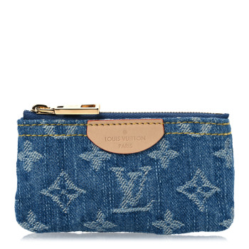 LOUIS VUITTON Monogram Denim Key Pouch Denim Blue LOUIS VUITTON Monogram Denim Key Pouch Denim Blue