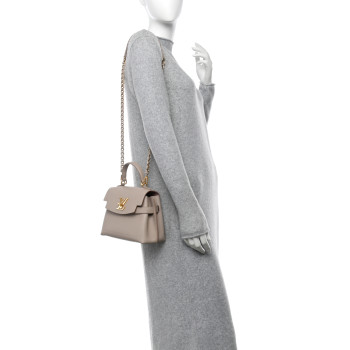 LOUIS VUITTON Soft Calfskin Mini Lockme Ever Greige