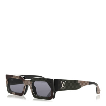 LOUIS VUITTON Acetate Damier Camouflage LV Clash Sunglasses Z2399W