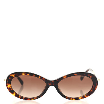 CHANEL Acetate Pearl Sunglasses 5428-H-A Tortoise