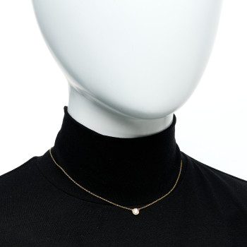 TIFFANY 18K Yellow Gold Diamond .33ct Elsa Peretti Diamonds by the Yard Pendant Necklace