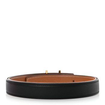 HERMES Swift Epsom 24mm H Torsade Belt 90 36 Black Gold