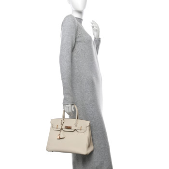 HERMES Epsom Birkin 30 Craie
