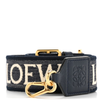LOEWE Calfskin Jacquard Anagram Strap Deep Navy