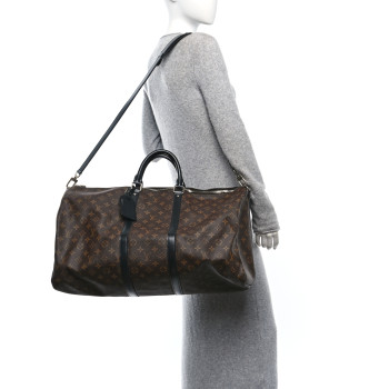 LOUIS VUITTON Monogram Macassar Keepall Bandouliere 55