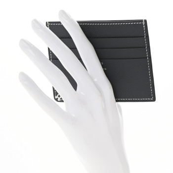 HERMES Evercolor H Sellier Card Holder Ardoise