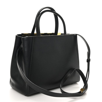 FENDI Vitello Elite Petite 2Jours Tote Black